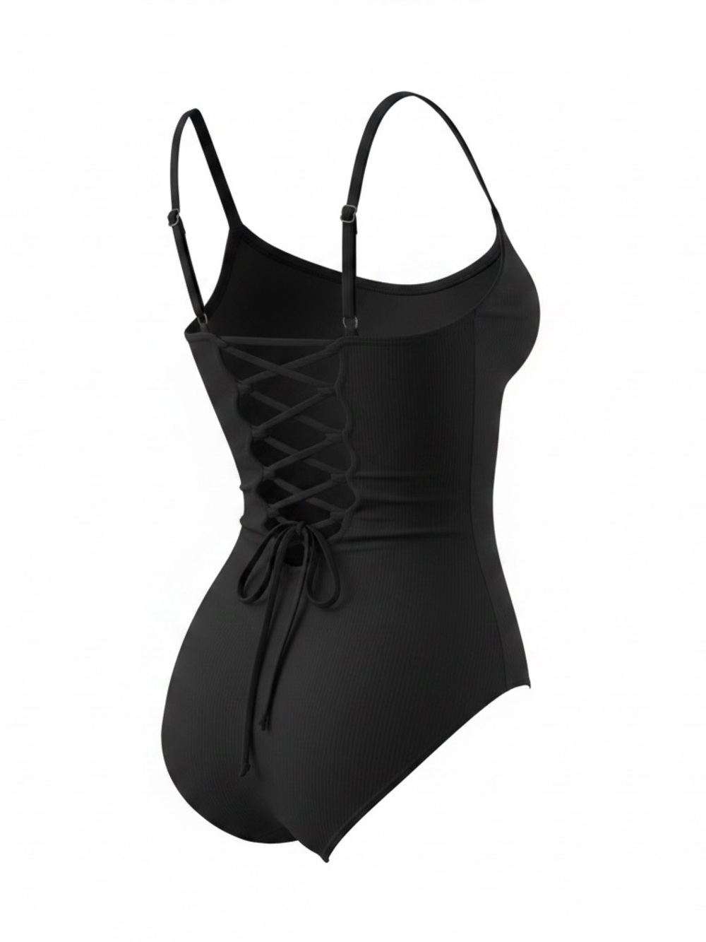NWT TA3 Lacey one piece swimsuit black large short - Picture 2 of 7